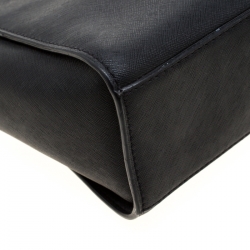 Pre Owned Michael Michael Kors Black Leather Mini Selma Tote 