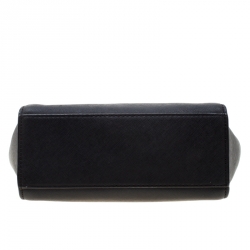 Pre Owned Michael Michael Kors Black Leather Mini Selma Tote 