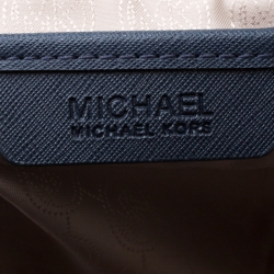 Pre Owned MICHAEL Michael Kors Navy Blue Leather Jet Set  Travel Tote 