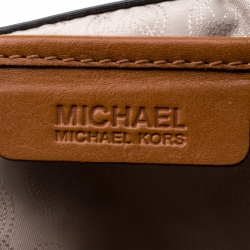 Pre Owned MICHAEL Michael Kors Brown Signature Coated Canvas Medium Cynthia Tote