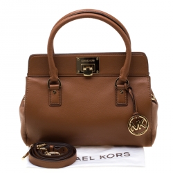 Pre Owned MICHAEL Michael Kors Tan Leather Astrid Satchel