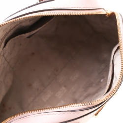Pre Owned MICHAEL Michael Kors Light Pink Leather Top Zip Satchel