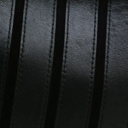 Pre Owned MICHAEL Michael Kors Black Leather Brooklyn Stripe Camera Crossbody Bag
