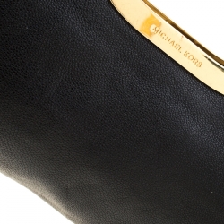 Pre Owned MICHAEL Michael Kors Black Leather Berkley Clutch