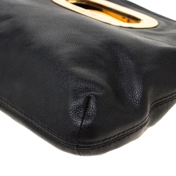 Pre Owned MICHAEL Michael Kors Black Leather Berkley Clutch