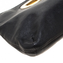 Pre Owned MICHAEL Michael Kors Black Leather Berkley Clutch