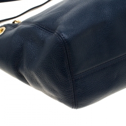 مملوكة مسبقًا حقيبة يد مايكل مايكل كورس سلسلة مجمعة جلد كحلية