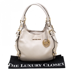 Pre Owned حقيبة مايكل مايكل كورس بدفورد جلد بيج فاتحة