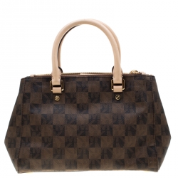 Pre Owned MICHAEL Michael Kors Brown Checkboard Coated canvas Sutton Satchel