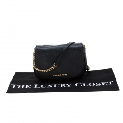 Pre Owned MICHAEL Michael Kors Black Leather Bedford Crossbody Bag