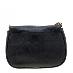 Pre Owned MICHAEL Michael Kors Black Leather Bedford Crossbody Bag