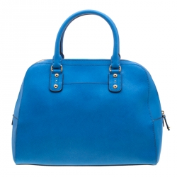 Pre Owned MICHAEL Michael Kors Blue Leather Satchel