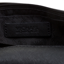 Pre Owned MICHAEL Michael Kors Black Leather Sloan Chain Clutch  