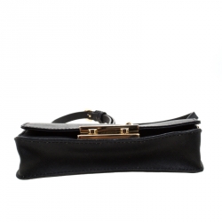 Pre Owned MICHAEL Michael Kors Black Leather Sloan Chain Clutch  