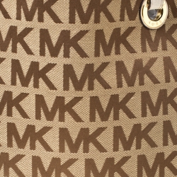 MICHAEL Michael Kors Beige/Brown Signature Canvas Large Jet Set Tote