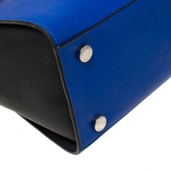 مملوكة مسبقًا Michael Michael Kors Blue/Black Saffiano Leather Medium Selma Tote