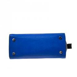 مملوكة مسبقًا Michael Michael Kors Blue/Black Saffiano Leather Medium Selma Tote