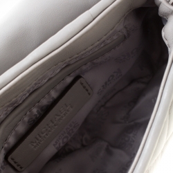 Pre Owned Michael Michael Kors Grey Quilted Leather Small Fulton Crossbody Bag