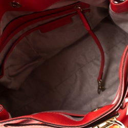 Pre Owned MICHAEL  Michael Kors Orange Saffiano Leather Large Hamilton North South Tote