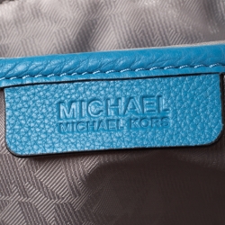 Pre Owned MICHAEL Michael Kors Light Blue Leather Riley Satchel        