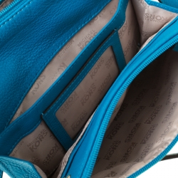 Pre Owned MICHAEL Michael Kors Blue Leather Adele Crossbody Bag