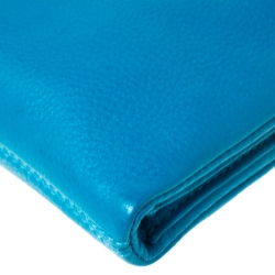 Pre Owned MICHAEL Michael Kors Blue Leather Adele Crossbody Bag