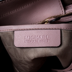 Pre Owned Michael Kors Pink Leather Medium Bridgette Tote