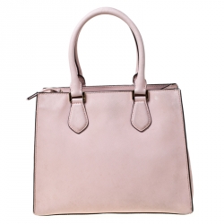 Pre Owned Michael Kors Pink Leather Medium Bridgette Tote