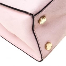 Pre Owned Michael Kors Pink Leather Medium Bridgette Tote