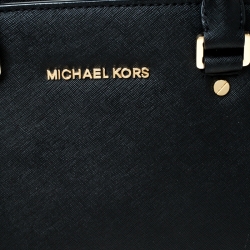 Pre Owned حقيبة يد مايكل كورس سيلما متوسطة جلد سافيانو برتقالية