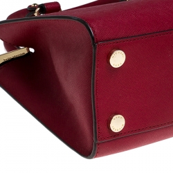 Pre Owned MICHAEL Michael Kors Red Saffiano Leather Tote