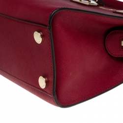 Pre Owned MICHAEL Michael Kors Red Saffiano Leather Tote