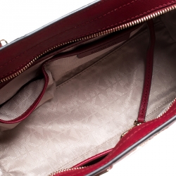 Pre Owned MICHAEL Michael Kors Red Saffiano Leather Tote