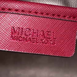 Pre Owned MICHAEL Michael Kors Red Saffiano Leather Tote