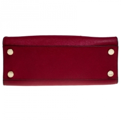 Pre Owned MICHAEL Michael Kors Red Saffiano Leather Tote