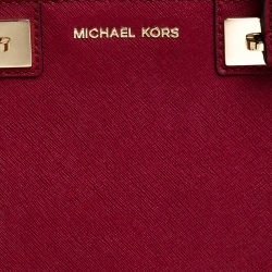 Pre Owned MICHAEL Michael Kors Red Saffiano Leather Tote