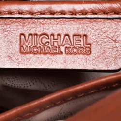 مملوكة مسبقًا MICHAEL Michael Kors Brown Signature Coated Canvas and Leather Selma Tote