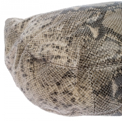 Pre Owned MICHAEL Michael Kors Grey Python Embossed Leather Lilie Chain Hobo