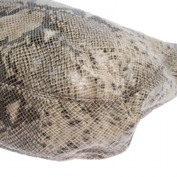 Pre Owned MICHAEL Michael Kors Grey Python Embossed Leather Lilie Chain Hobo