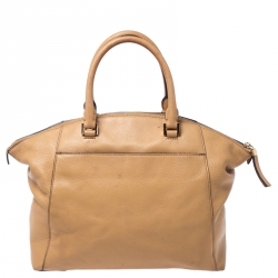 Pre Owned MICHAEL Michael Kors Tan Leather Riley Satchel    