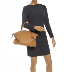 Pre Owned MICHAEL Michael Kors Tan Leather Riley Satchel    