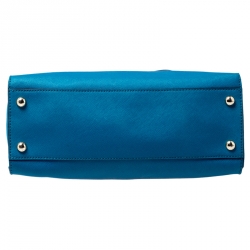 Pre Owned حقيبة مايكل كورس هاميلتون ساوز نورث جلد زرقاء