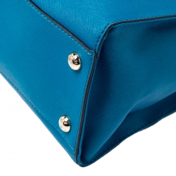 Pre Owned حقيبة مايكل كورس هاميلتون ساوز نورث جلد زرقاء