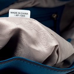 Pre Owned حقيبة مايكل كورس هاميلتون ساوز نورث جلد زرقاء