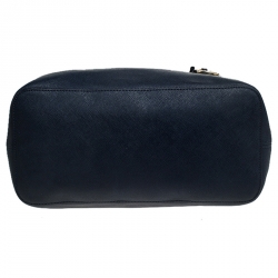 Pre Owned MICHAEL Michael Kors Navy Blue Saffiano Leather Jet Set Travel Tote