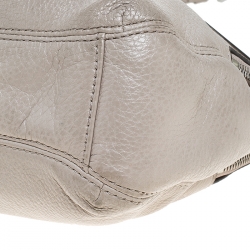 Pre Owned MICHAEL Michael Kors Grey Leather Crossbody Bag