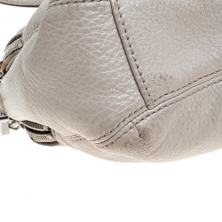 Pre Owned MICHAEL Michael Kors Grey Leather Crossbody Bag