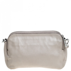 Pre Owned MICHAEL Michael Kors Grey Leather Crossbody Bag