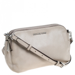 Pre Owned MICHAEL Michael Kors Grey Leather Crossbody Bag