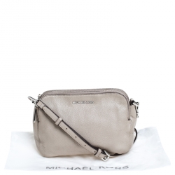 Pre Owned MICHAEL Michael Kors Grey Leather Crossbody Bag